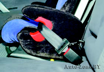 На автомобиле для крепления детских сидений могут использоваться штатные ремни безопасности